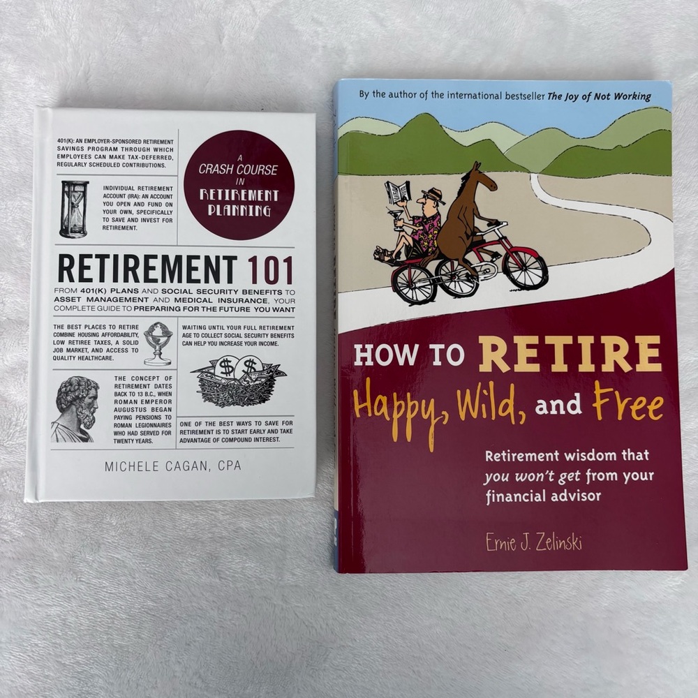 RETIREMENT BOOKS--2 Fun To Read & Informative Retirement Books